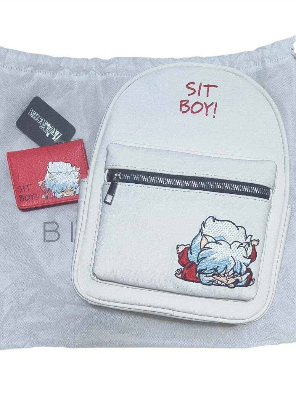 Inuyasha Sit Boy Mini Backpack and Cardholder
